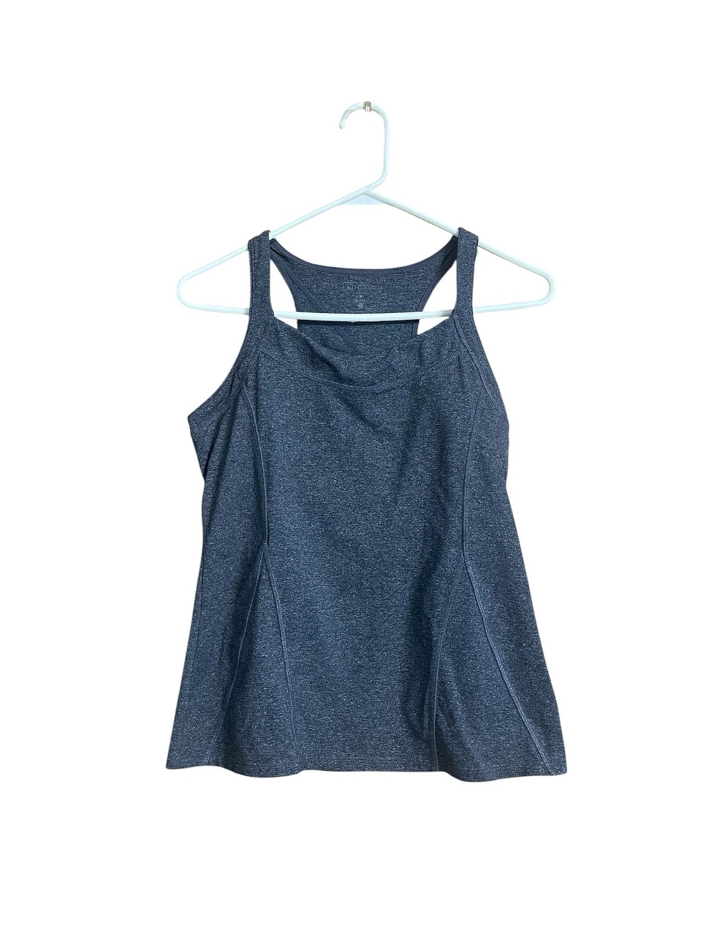 Athleta switchback racer tank with built in bra in the color gray
